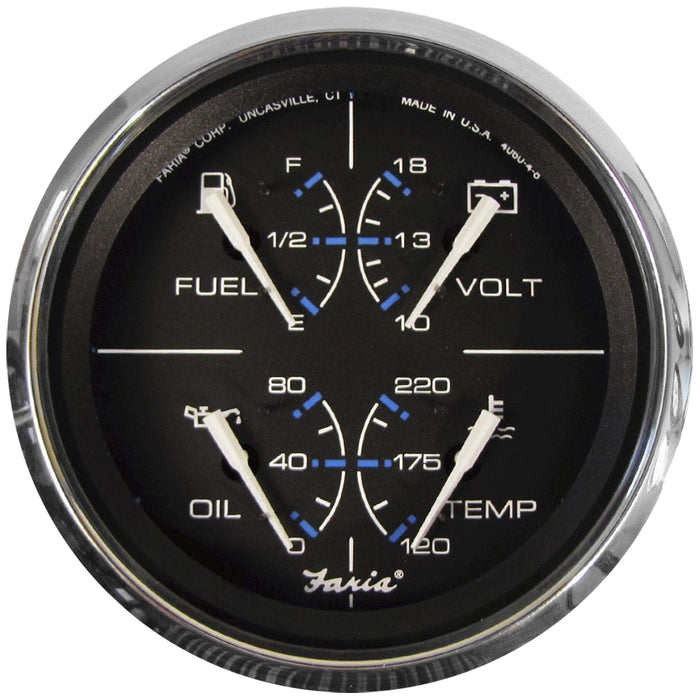 Faria Chesapeake Black 4 Multifunction Gauge 33751