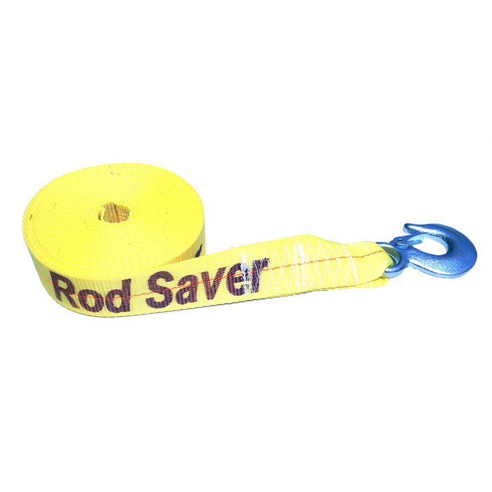 Rod Saver HeavyDuty Winch Strap Replacement  Yellow  2 x 25 WSY25