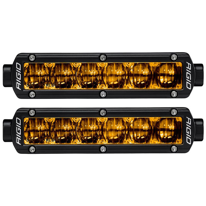 RIGID Industries 6 SRSeries SAE Compliant Fog Light  Black wYellow Light 906704