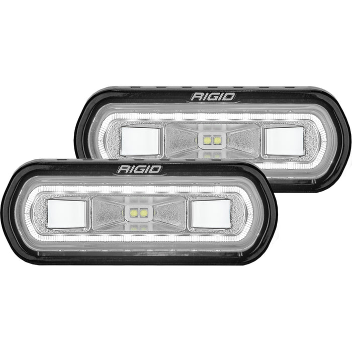 RIGID Industries SRL Series Surface Mount Spreader Light  Black Housing  White Halo 53120