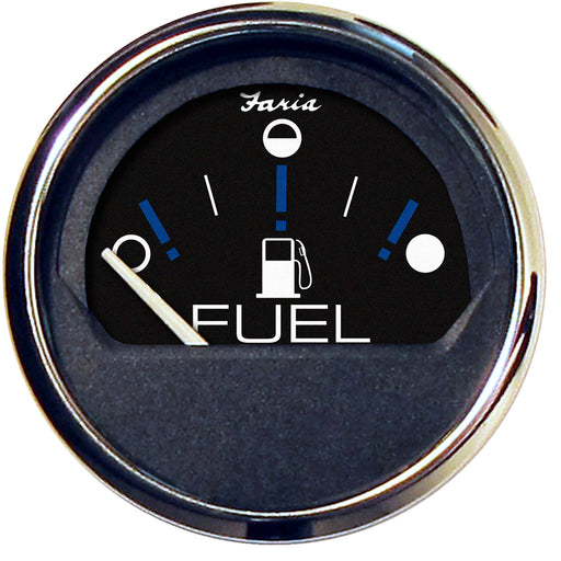Faria Chesapeake Black 2 Fuel Level Gauge Metric 13721