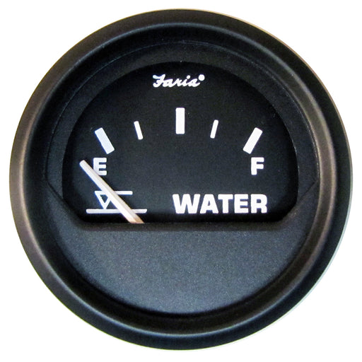 Faria Euro Black 2 Tank Level Gauge  Potable Water 12830