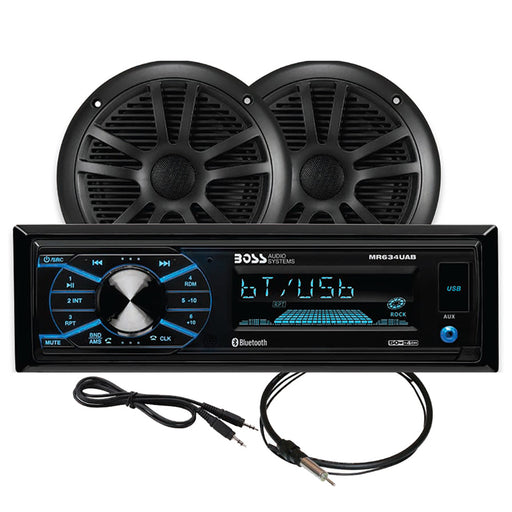 Boss Audio MCBK634B6 Marine Stereo  65 Speaker Kit  Black MCBK634B6