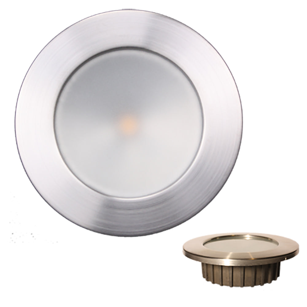 Lunasea ZERO EMI Recessed 35 LED Light  Warm White Red wBrushed Stainless Steel Bezel  12VDC LLB46WR0ABN