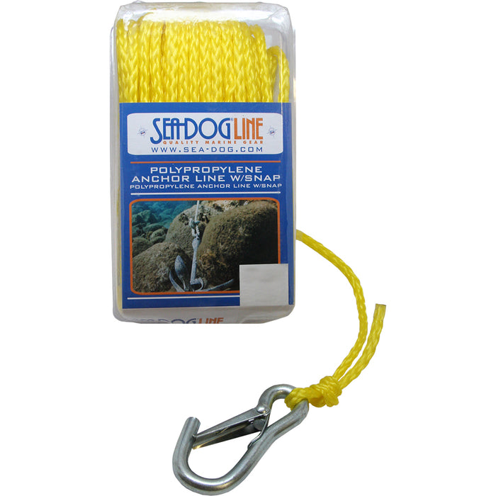 SeaDog Poly Pro Anchor Line wSnap  14 x 100  Yellow 304206100YW1