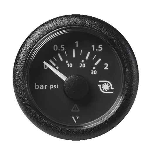 Veratron 52MM 2116 ViewLine Boost Pressure Gauge 2 Bar30 PSI  Black Dial  Round Bezel A2C59514149