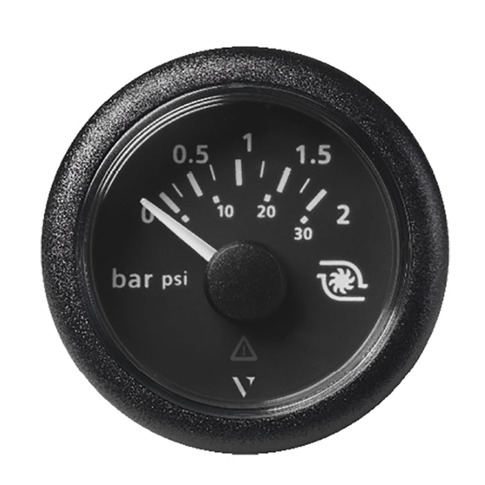 Veratron 52MM 2116 ViewLine Boost Pressure Gauge 2 Bar30 PSI  Black Dial  Round Bezel A2C59514149