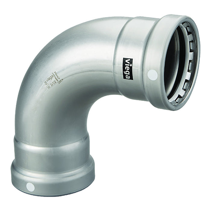 Viega MegaPress 212 90 Carbon Steel Elbow wFKM  Double Press Connection  Smart Connect Technology 26500