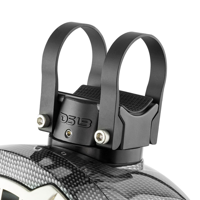 DS18 HYDRO 65 Compact Wakeboard Pod Tower Speaker wRGB LED Lights  375W  Black Carbon Fiber CFPS6