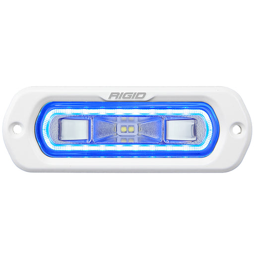 RIGID Industries SRL Series Marine Spreader Light  White Flush Mount  White Light wBlue Halo 51201
