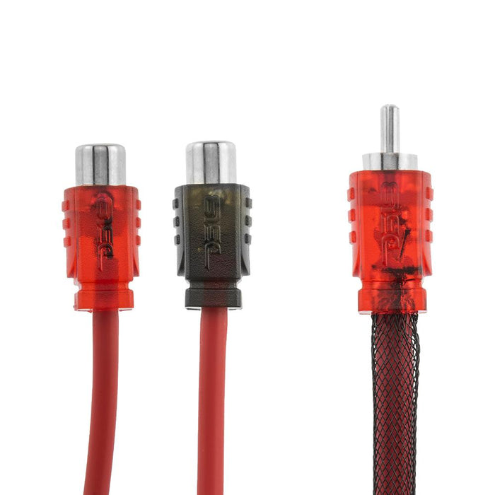 DS18 Advance Ultra Flex RCA Y Connector Cable  2 Female to 1 Male R1M2F