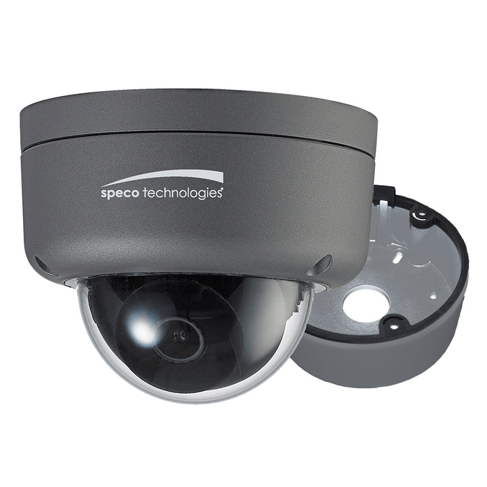 Speco 2MP Ultra Intensifier HDTVI Dome Camera 36mm Lens  Dark Grey Housing wIncluded Junction Box HID8