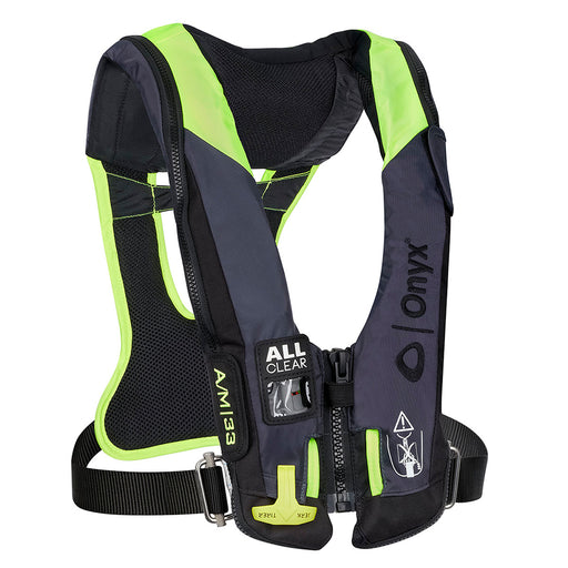 Onyx Impulse AM 33 All Clear wHarness AutoManual Inflatable Life Jacket  Grey 13430070100421