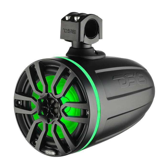 DS18 X Series HYDRO 8 Wakeboard Pod Tower Speaker wRGB LED Light  375W  Matte Black NXLX8TPBK