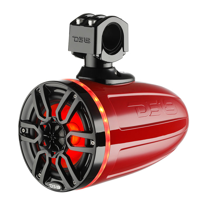 DS18 X Series HYDRO 65 Wakeboard Pod Tower Speakers wRGB LED Light  300W  Red NXLX6TPRD