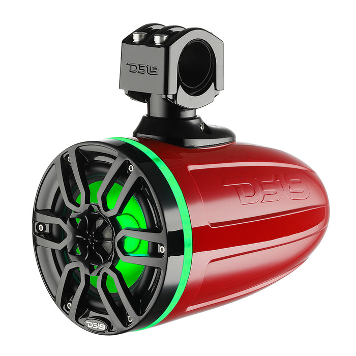 DS18 X Series HYDRO 8 Wakeboard Pod Tower Speaker wRGB LED Light  375W  Red NXLX8TPRD