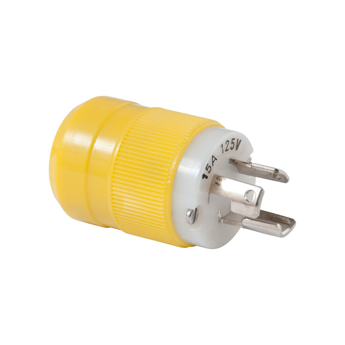 Marinco Locking Plug  15A 125V  Yellow 4721CR