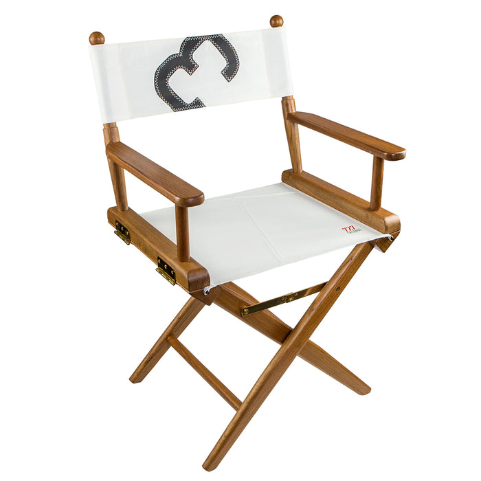 Whitecap Directors Chair wSail Cloth Seating  Teak 61044