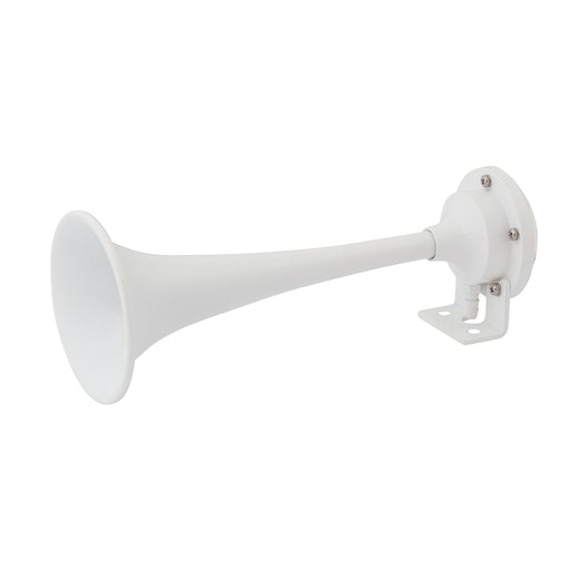 Marinco White Epoxy Coated Single Trumpet Mini Air Horn 10104