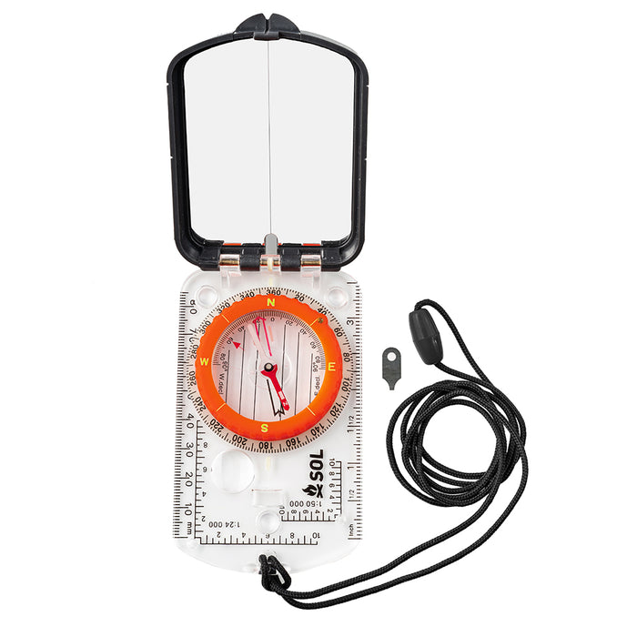 SOL Survive Outdoors Longer Sighting Compass wMirror 01400030