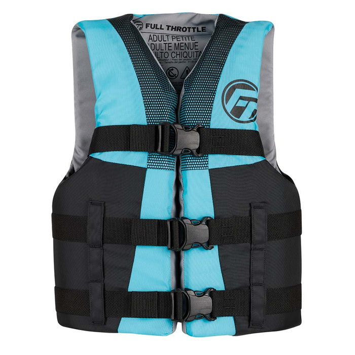 Full Throttle Teen Nylon Life Jacket  AquaBlack 11220050501022