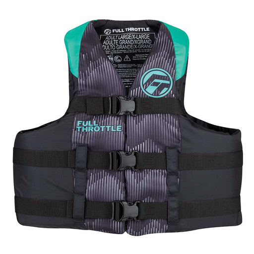 Full Throttle Adult Nylon Life Jacket  SM  AquaBlack 11220050503022
