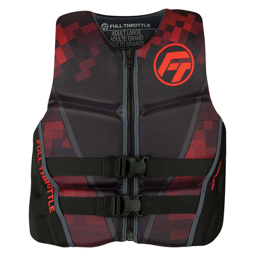 Full Throttle Mens RapidDry FlexBack Life Jacket  M  BlackRed 14250010003022