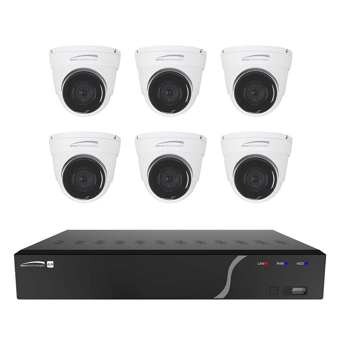 Speco 8 Channel NVR Kit w6 Outdoor IR 5MP IP Cameras 28mm Fixed Lens  2TB ZIPK8N2