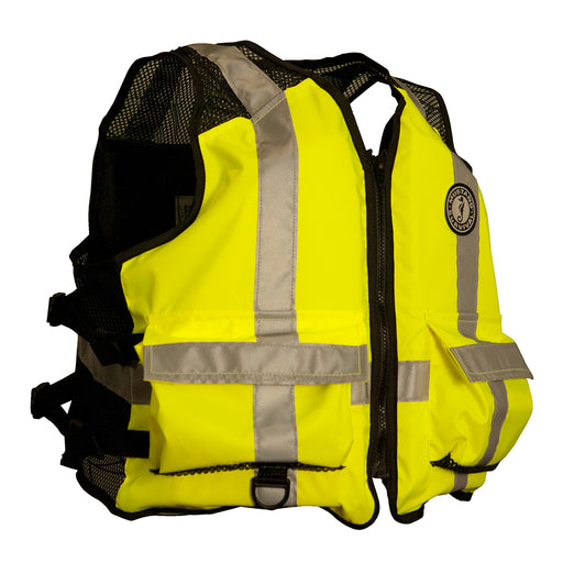 Mustang High Visibility Industrial Mesh Vest  Fluorescent YellowGreenBlack  4XL5XL MV1254T32394XL5XL216