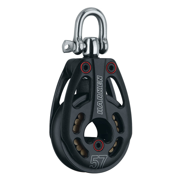 Harken 57mm Aluminum Low Load Black Magic Block wSwivel 3226