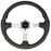 Uflex Nisida Steering Wheel 138  Black Polyurethane Grip wBlack Aluminum Spokes NISIDABB
