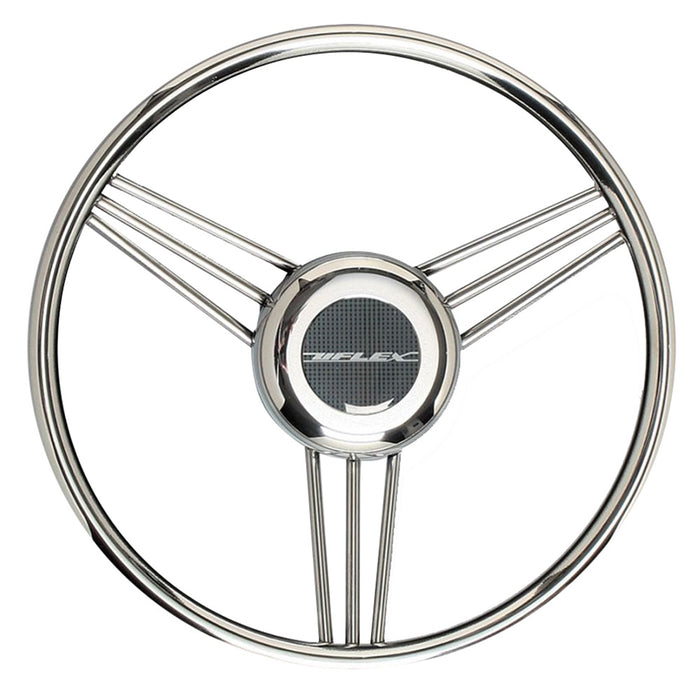 Uflex V27 138 Steering Wheel  Stainless Steel Grip  Spokes V27
