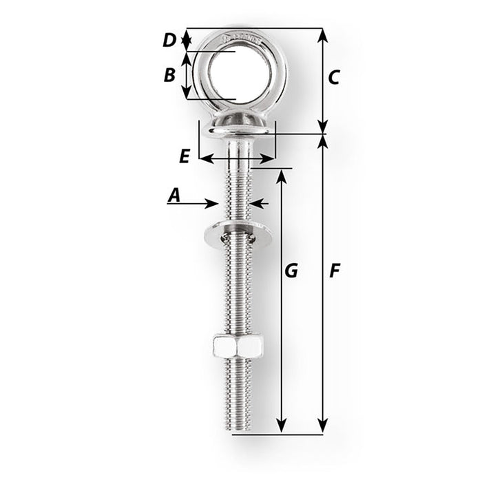 Wichard Eye Bolt  Diameter 1532  Length 1916 06490