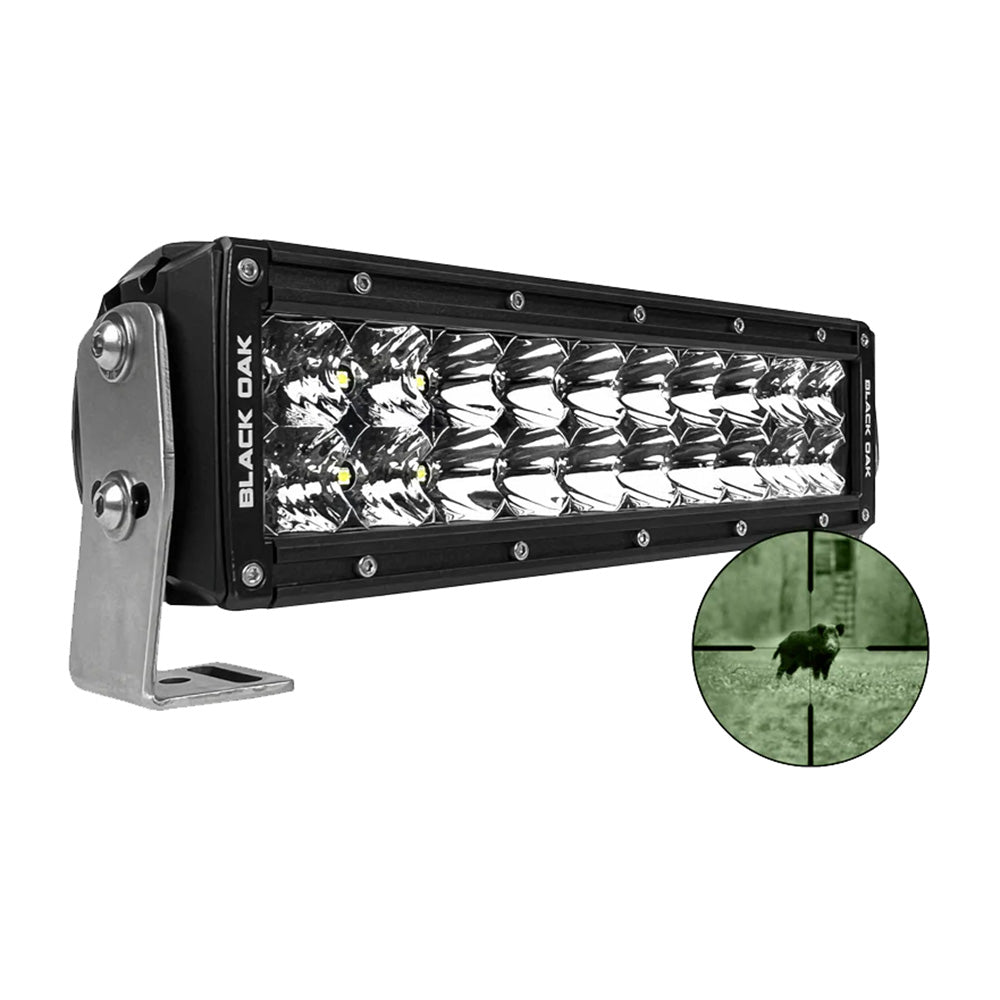 Black Oak Pro Series Double Row Combo Infrared 10 940nm Light Bar  Black  10IR940