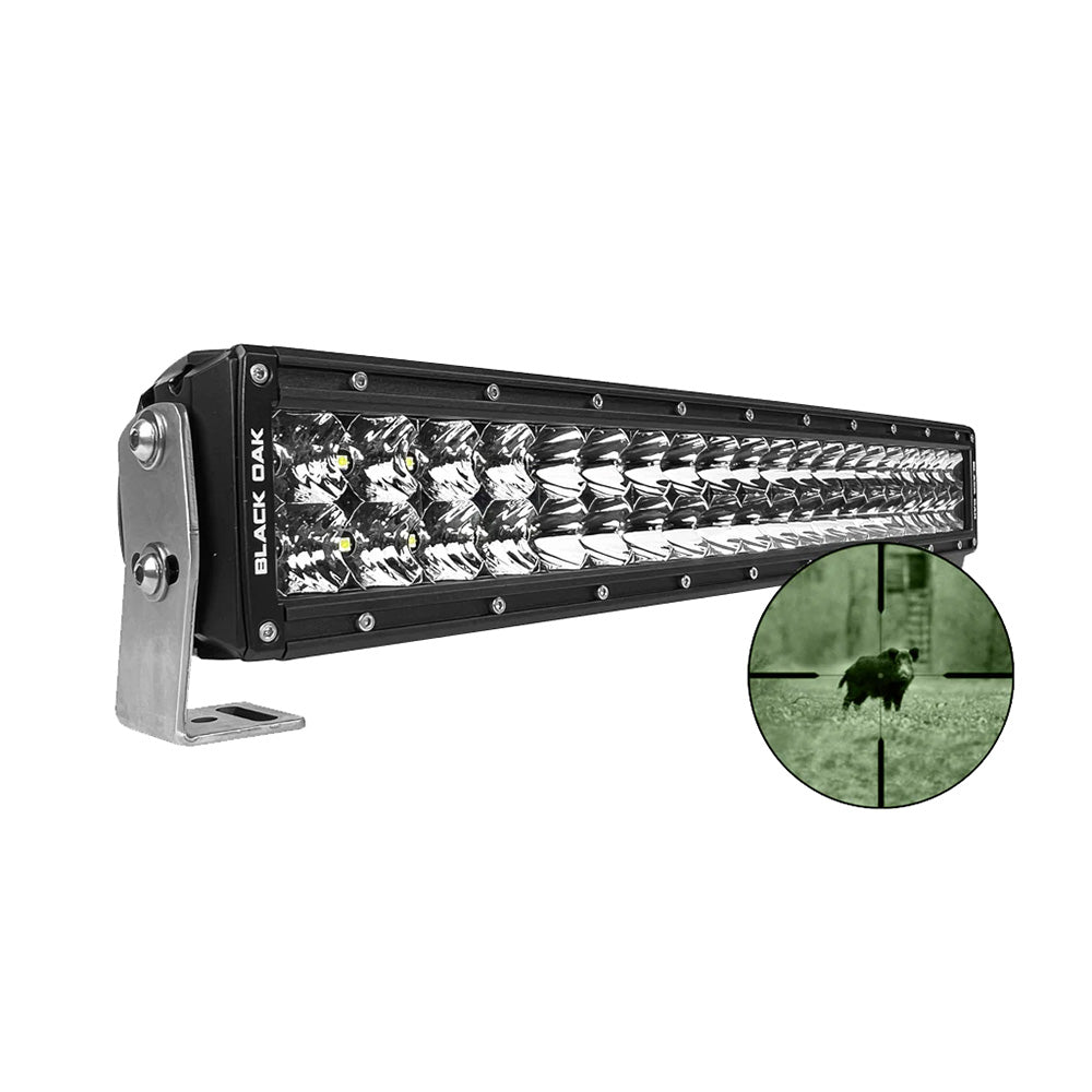 Black Oak Pro Series Double Row Combo Infrared 20 940nm Light Bar  Black  20IR940