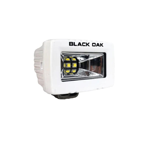 Black Oak 2 Marine Spreader Light  Scene Optics  White Housing  Pro Series 30 2MSS