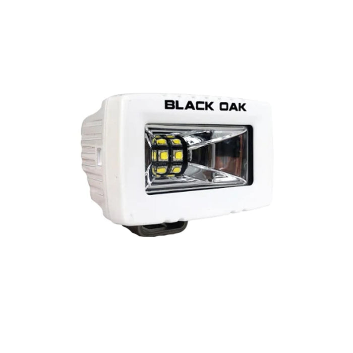 Black Oak 2 Marine Spreader Light  Scene Optics  White Housing  Pro Series 30 2MSS