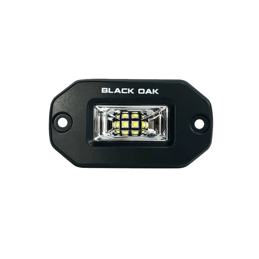 Black Oak 2 Marine Flush Mount Spreader Light  Black Housing  Pro Series 30 2FSLBS