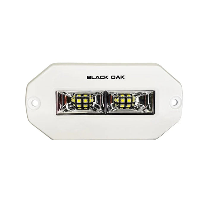 Black Oak 4 Marine Flush Mount Spreader Light  White Housing  Pro Series 30 4FMSLS