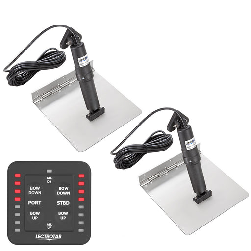 Lectrotab XKA Stainless Steel Trim Tab Kit wOneTouch Control  9 x 9 XKASL9X9