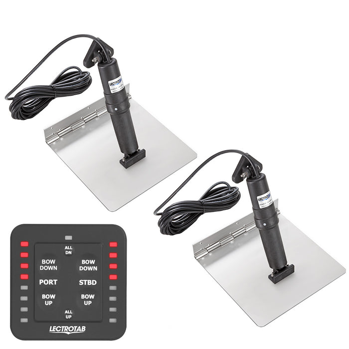 Lectrotab XKA Stainless Steel Trim Tab Kit wOneTouch Control  12 x 18 XKASL12X18