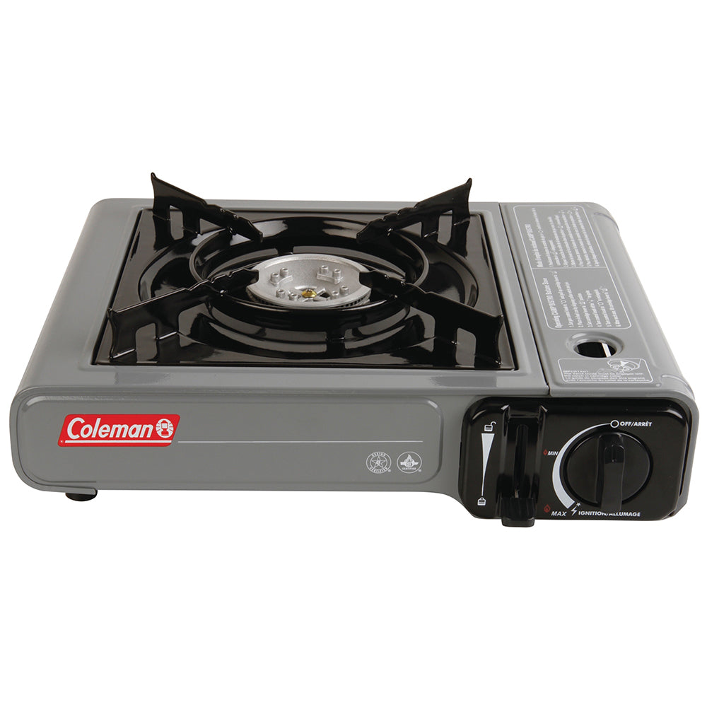 Coleman Table Top 1 Burner Butane Camping Stove  Grey 2000037885