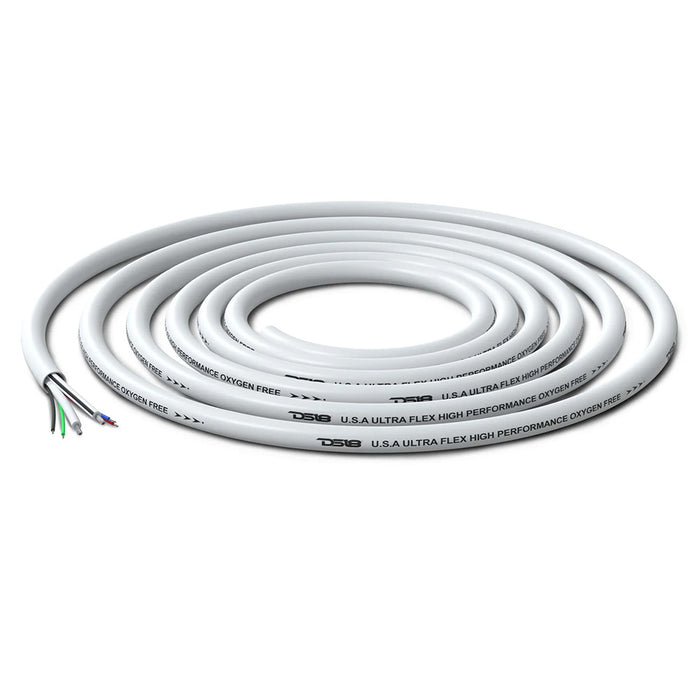 DS18 Marine Tinned OFC 18GA RGB Wire w16GA Speaker Wire  100 Spool MOFC1618GA100SWRGB