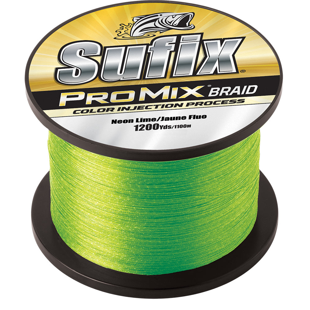 Sufix ProMix Braid  65lb  Neon Lime  1200 yds 630365L