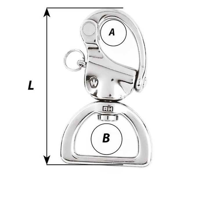 Wichard HR Snap Shackle Webbing Swivel  100mm Length  31516 02376