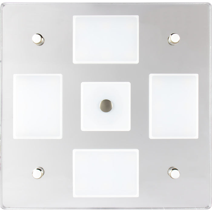 SeaDog Square LED Mirror Light wOnOff Dimmer  White  Blue 4018403