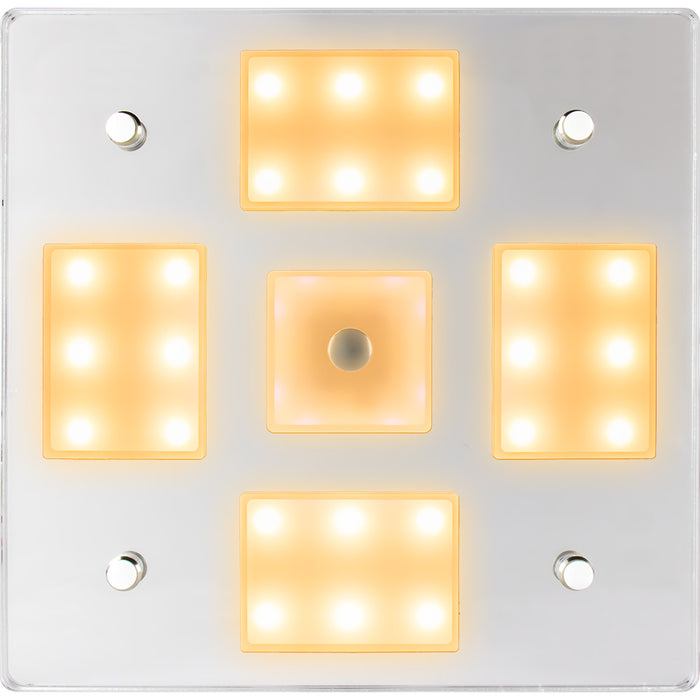 SeaDog Square LED Mirror Light wOnOff Dimmer  White  Blue 4018403