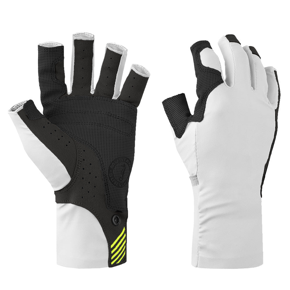 Mustang Traction UV Open Finger Gloves  White  Black  XL MA6007267XL267
