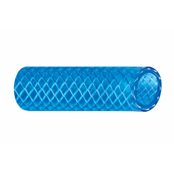 Trident Marine 12 x 50 Boxed Reinforced PVC FDA Cold Water Feed Line Hose  Drinking Water Safe  Translucent Blue 1650126
