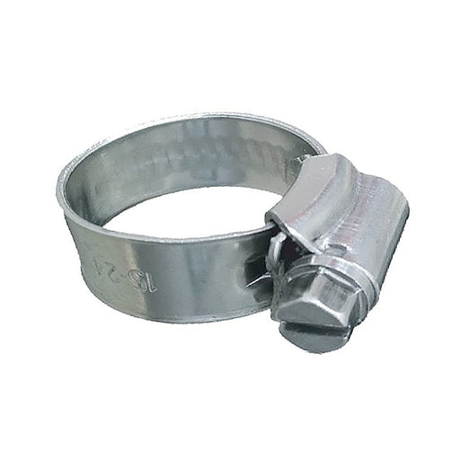 Trident Marine 316 SS NonPerforated Worm Gear Hose Clamp  38 Band  581516 Clamping Range  10Pack  SAE Size 8 7050121